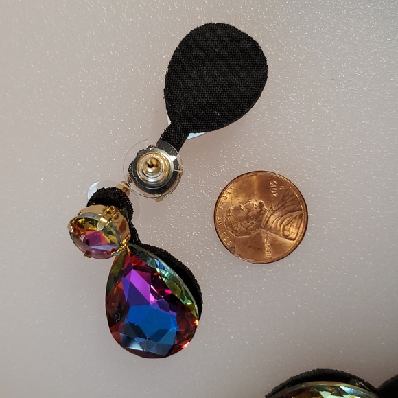 Traci Lynn Multicolored rhinestone massive necklace and earrings purples  NIB - Picture 6 of 9